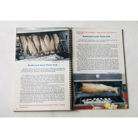Vintage 1963 Barbecue Cookbook Big Boy Illustrated Recipes Spit Fire Grill Steak - Picture 8 of 16